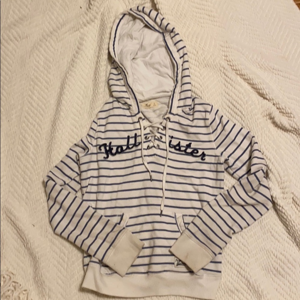 hollister lace-up sweatshirt